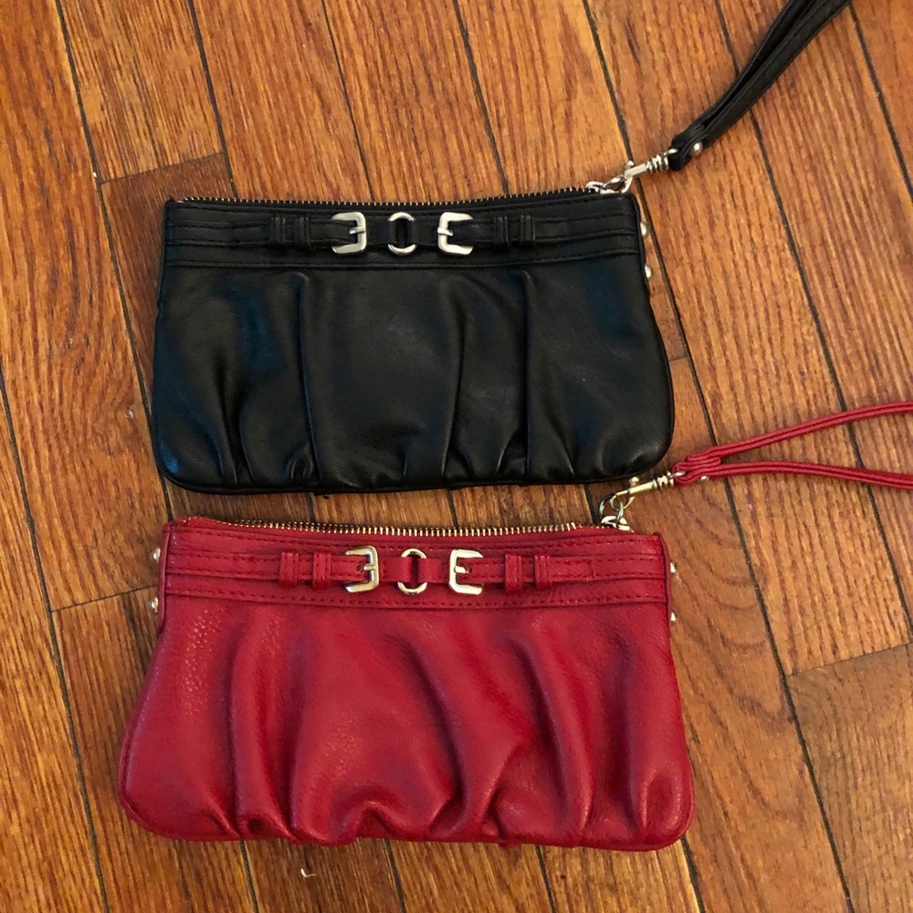 EXPRESS Wrist Wallet Black & Red Wristlet